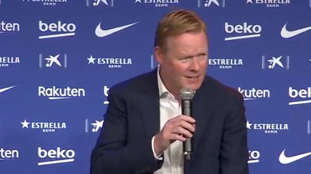 Koeman atendió a las preguntas de la prensa