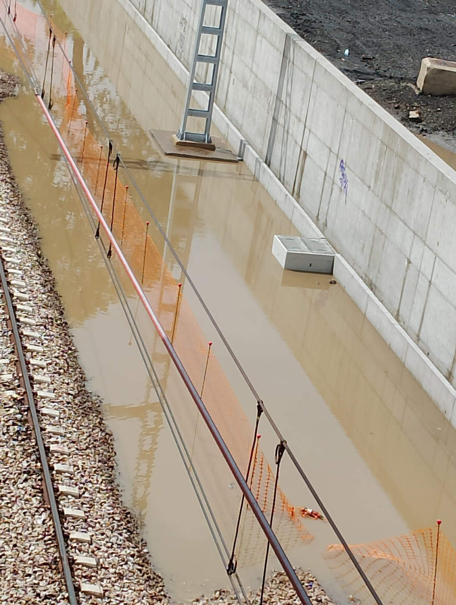 Inundaciones por las fuertes lluvias en Langreo