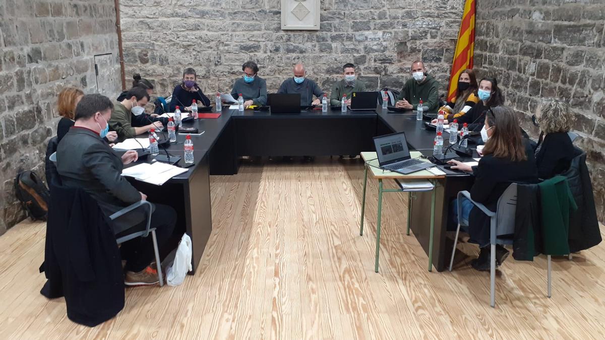 Un moment del ple municipal de Santpedor celebrat aquest dimarts al vespre