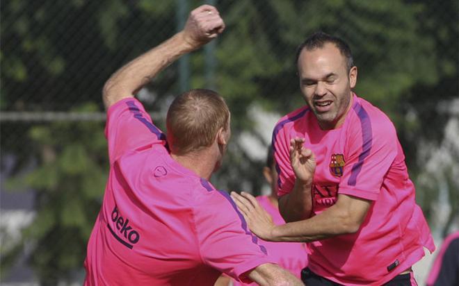 Entrenamiento del Barça del viernes 17 previo al duelo contra el Eibar