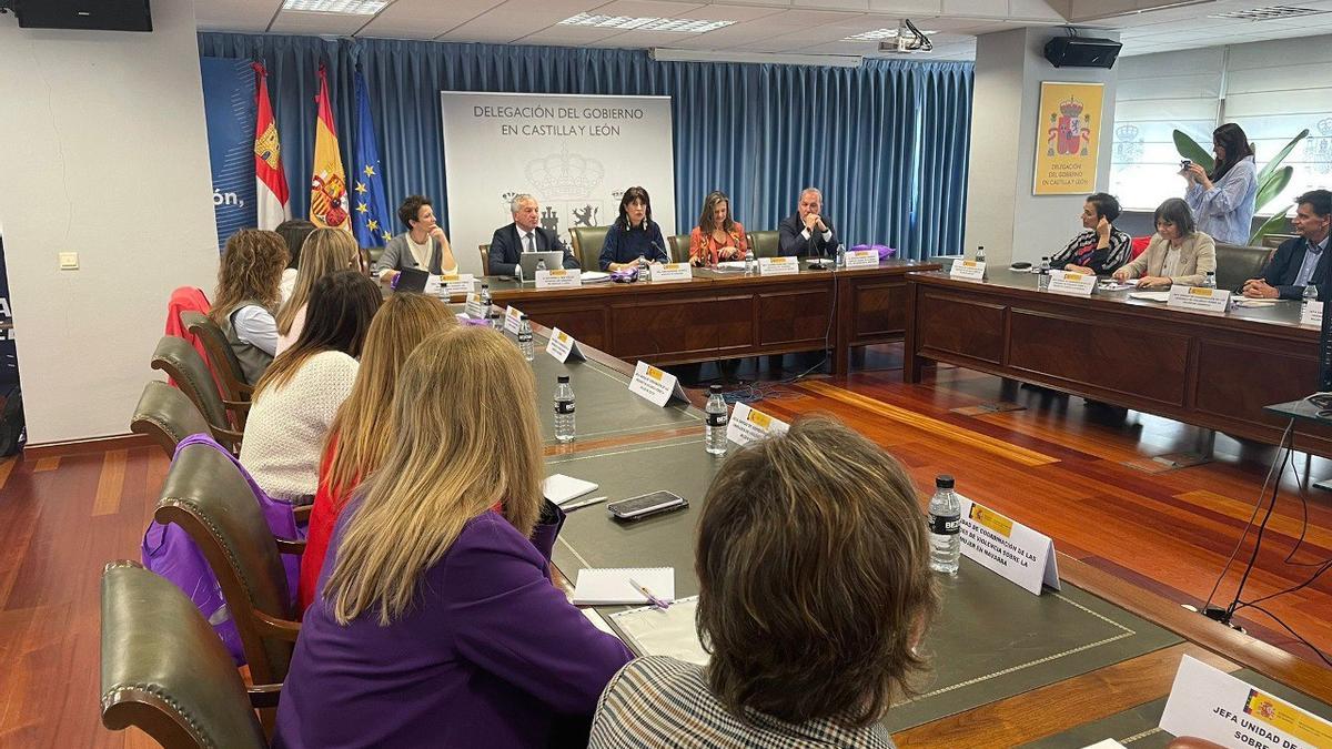 Reunión de las unidadades de coordinación de violencia sobre la mujer, presidida por la ministra.