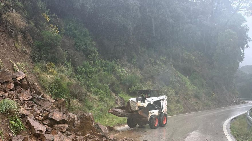 Restablecida la circulación en las carreteras de la Serranía de Ronda afectadas por las lluvias