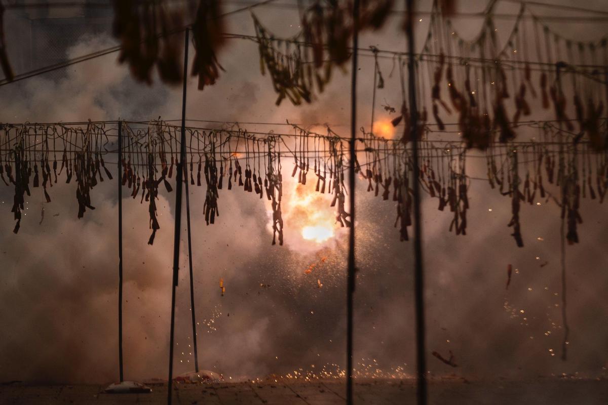 Así ha sido la mascletà de hoy, 4 de marzo, a cargo de la pirotecnia Dragón
