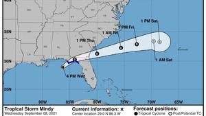L’huracà ‘Larry’ baixa a categoria 1 i ‘Mindy’ s’allunya de la costa nord-americana