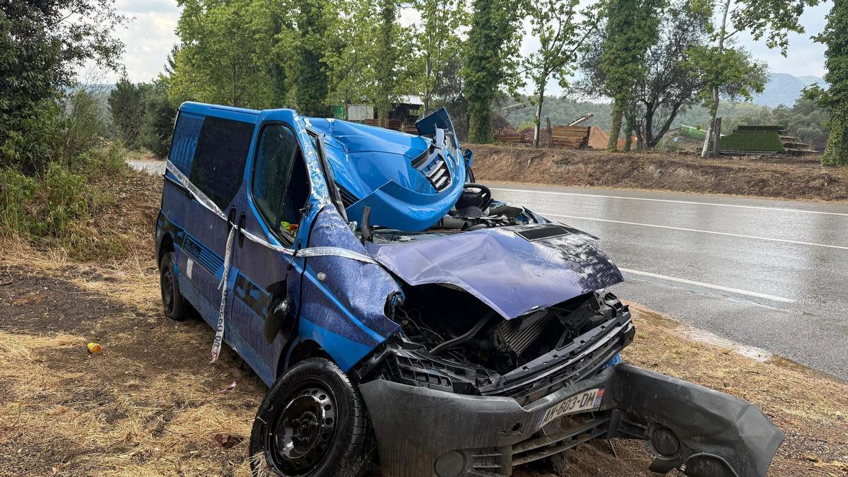 El vehicle accidentat a Brunyola