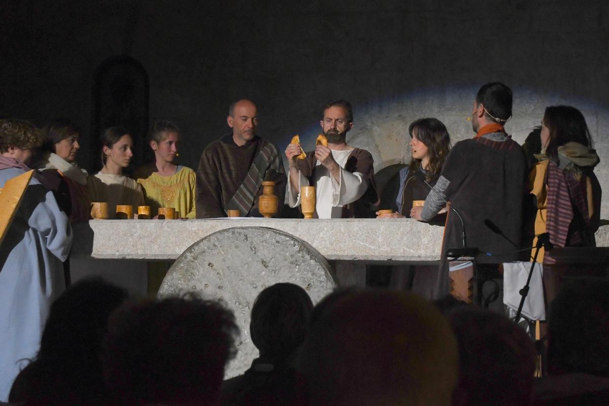 Una de les escenes de La Passió, a Vila-sacra.