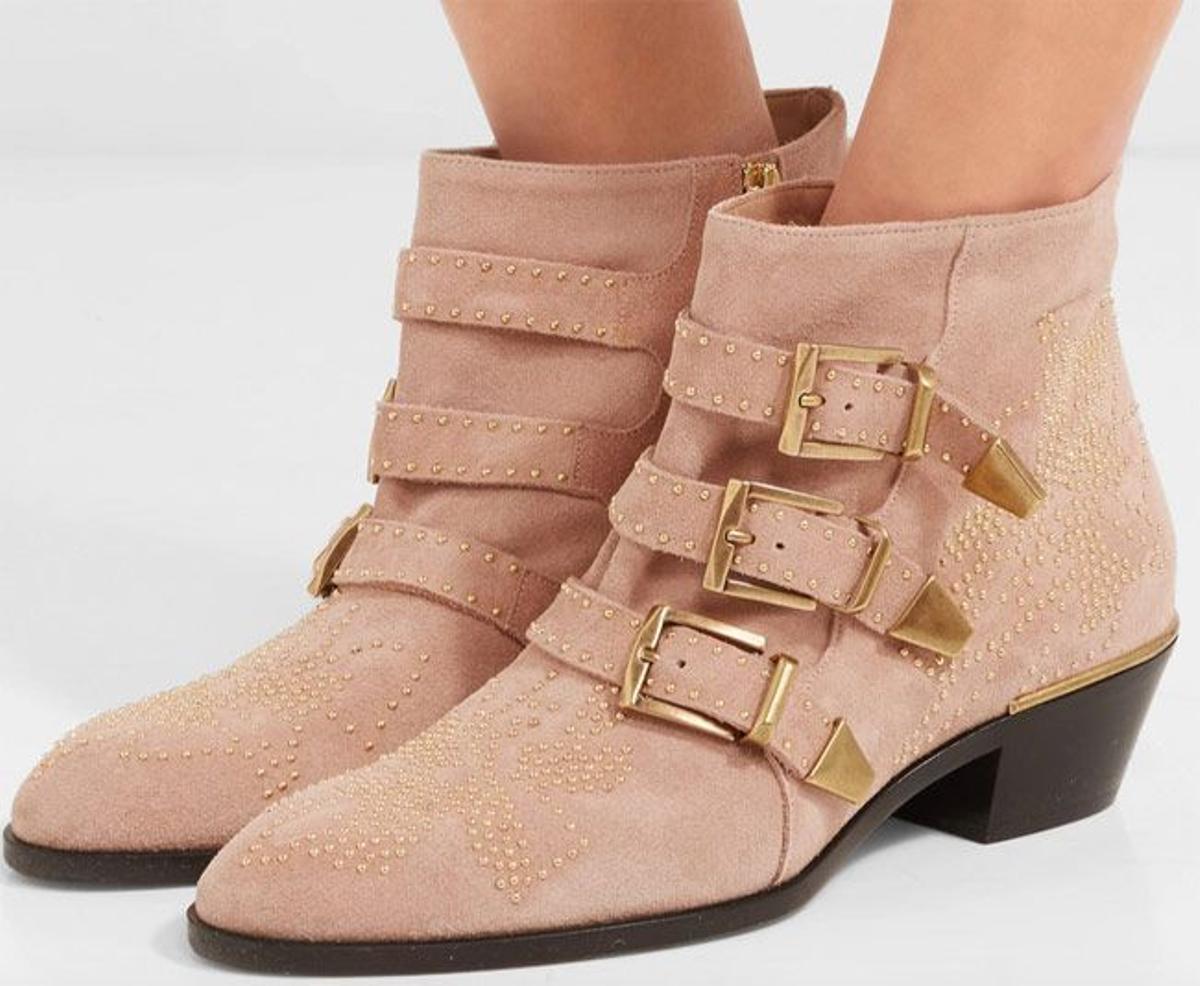 Botines con hebillas en rosa de Chloé