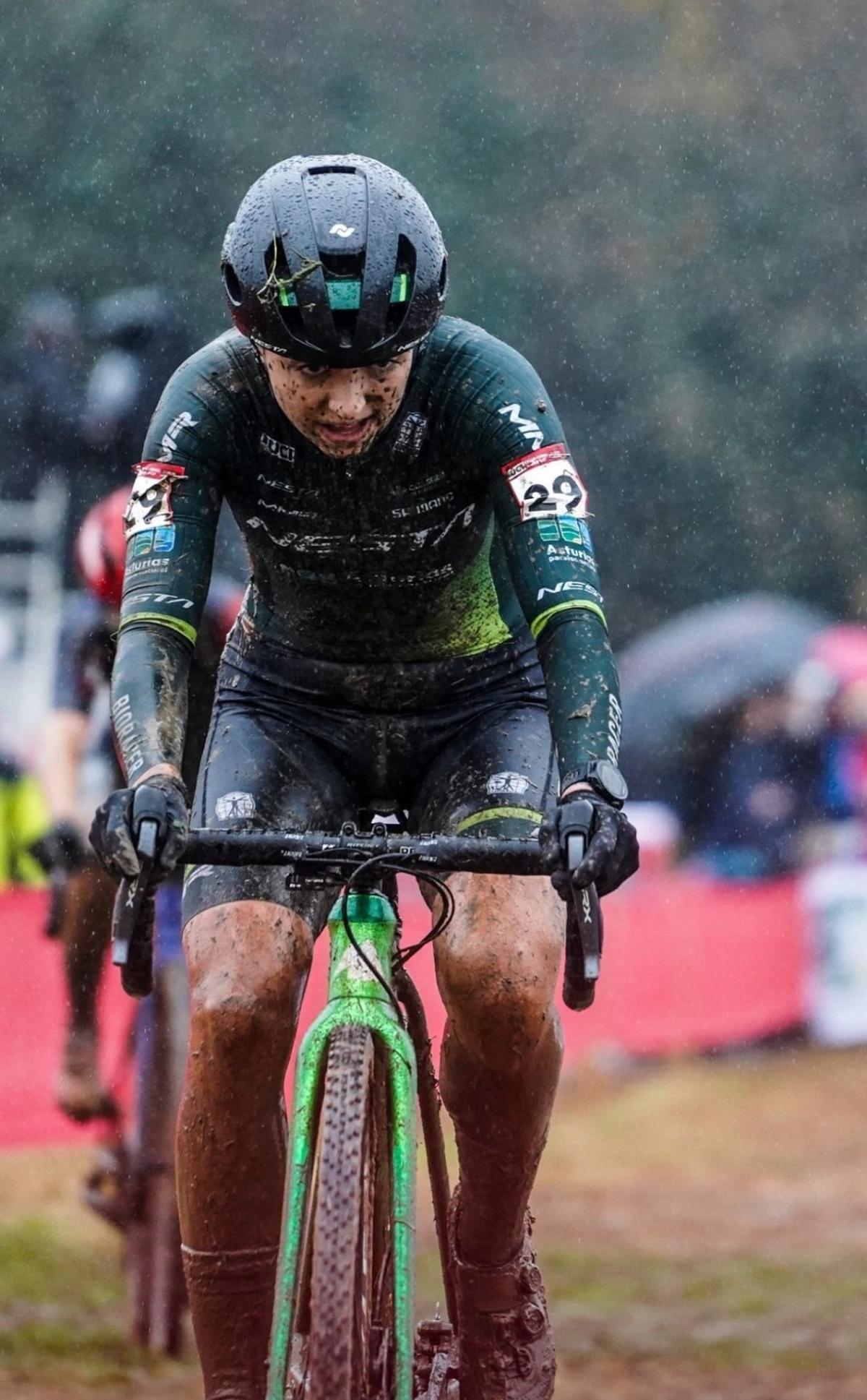 Sofía Rodríguez en la Copa del Mundo de ciclocross en Dublín.