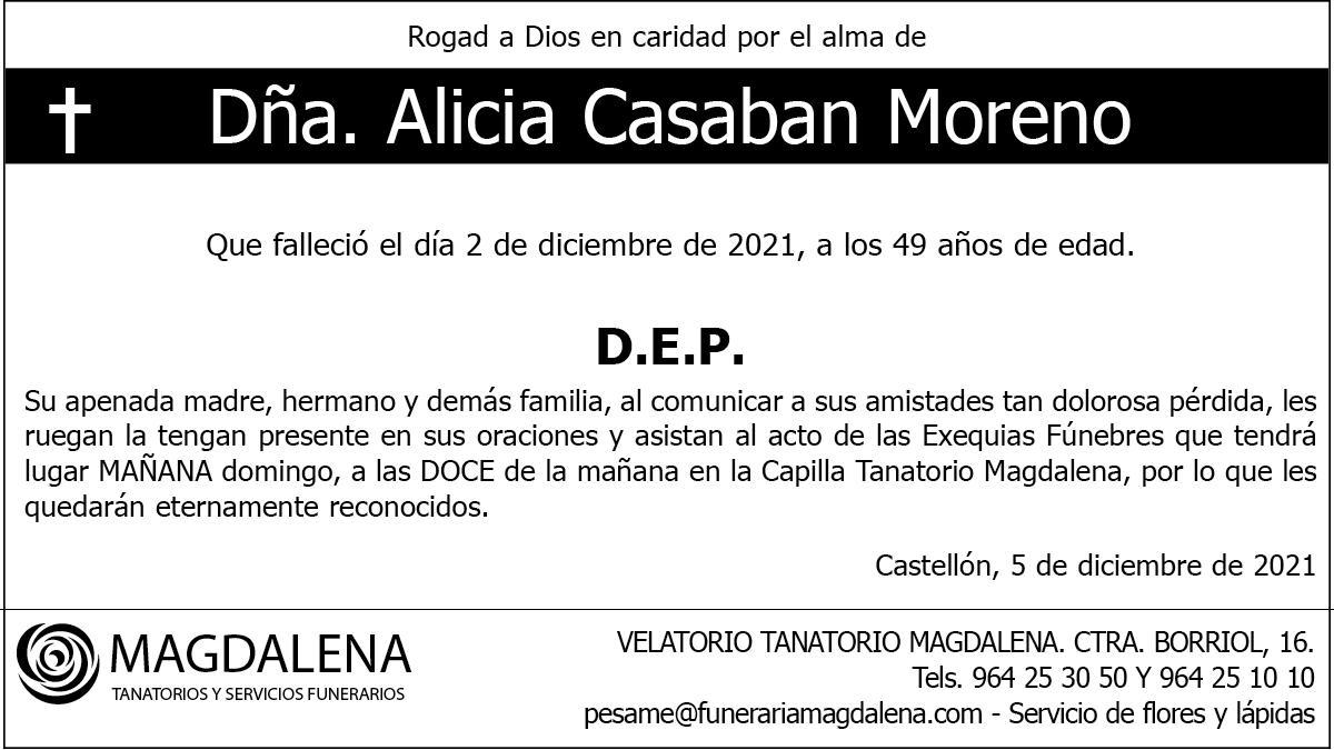 Dª Alicia Casaban Moreno