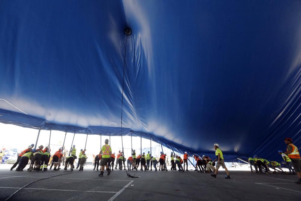 El Cirque du Soleil levanta la Gran Carpa que acogerá el espectáculo ''Kooza''