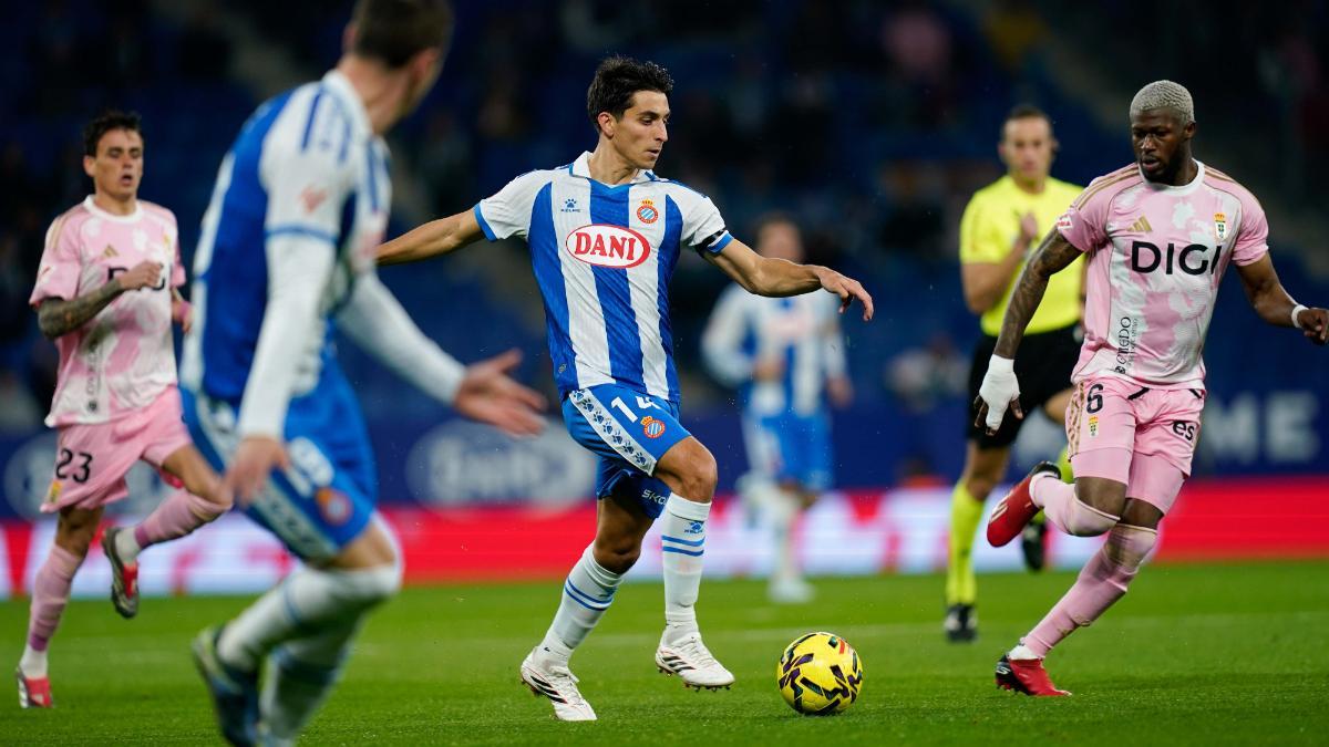 Ramon, durante el choque ante el Oviedo
