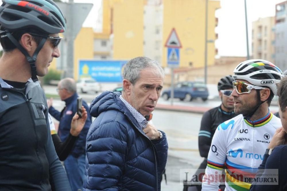 TVE graba a Alejandro Valverde en Alcantarilla