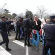 Uno de los dispositivos policiales en un partido de El Molinón.