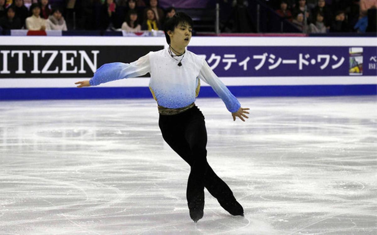 Yuzuru Hanyu se exhibió en Barcelona