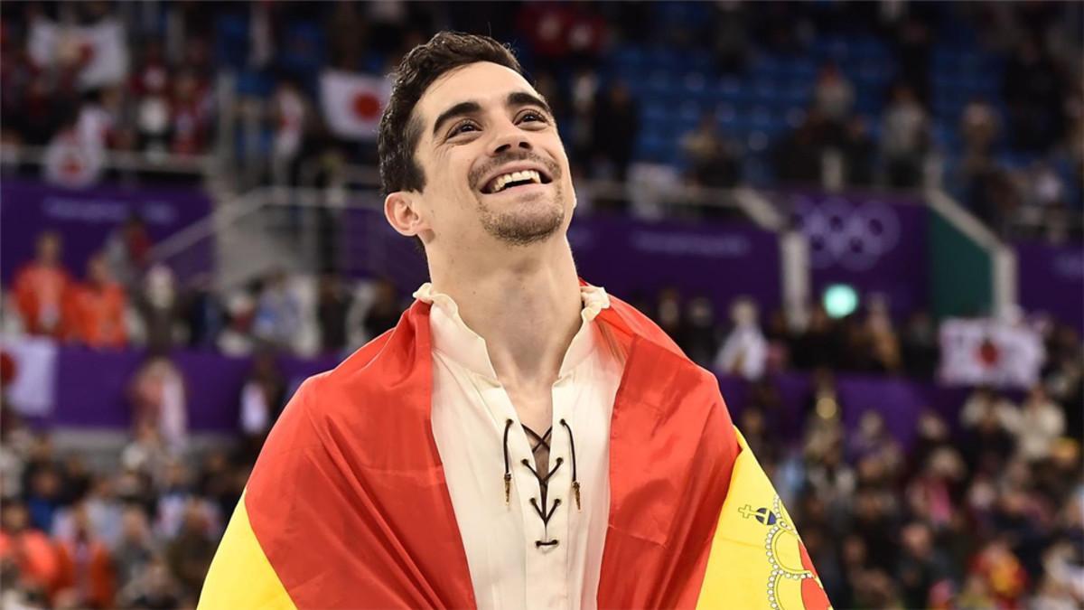 Javier Fernández, tras conquistar la medalla de bronce