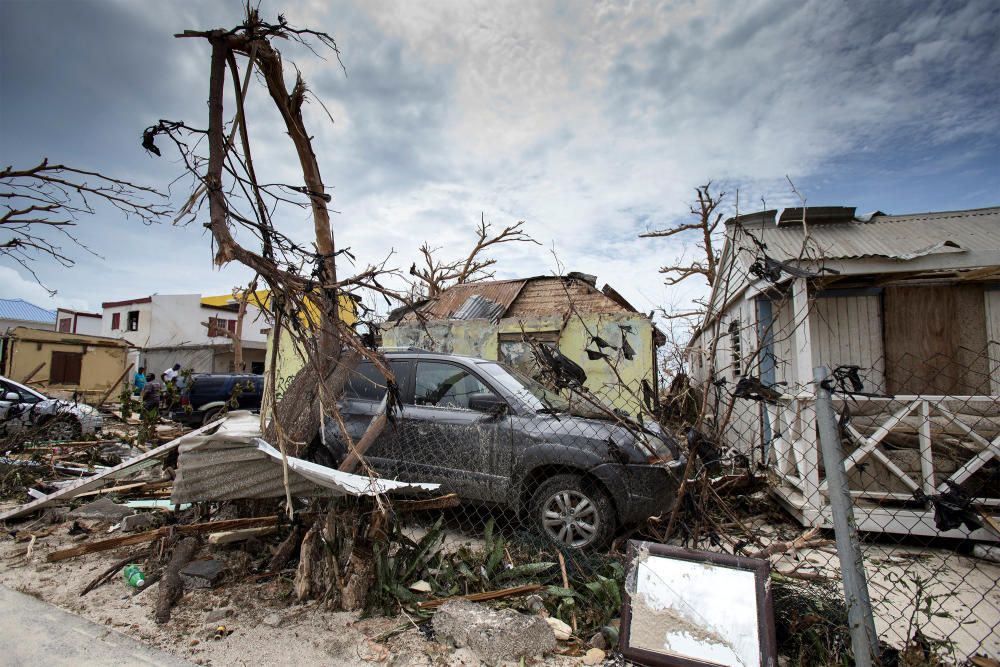 Devastación al paso del huracán Irma