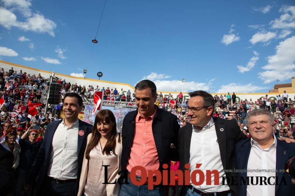 Pedro Sánchez en un acto de campaña del PSOE en Calasparra