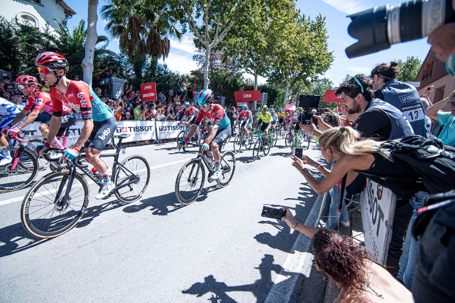 Així estat l'inici de la tercera etapa de 'La Vuelta' a Súria