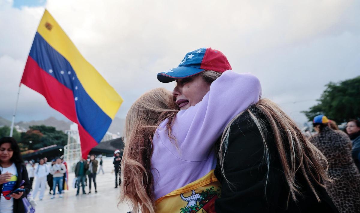 Concentración contra Maduro en plaza de España