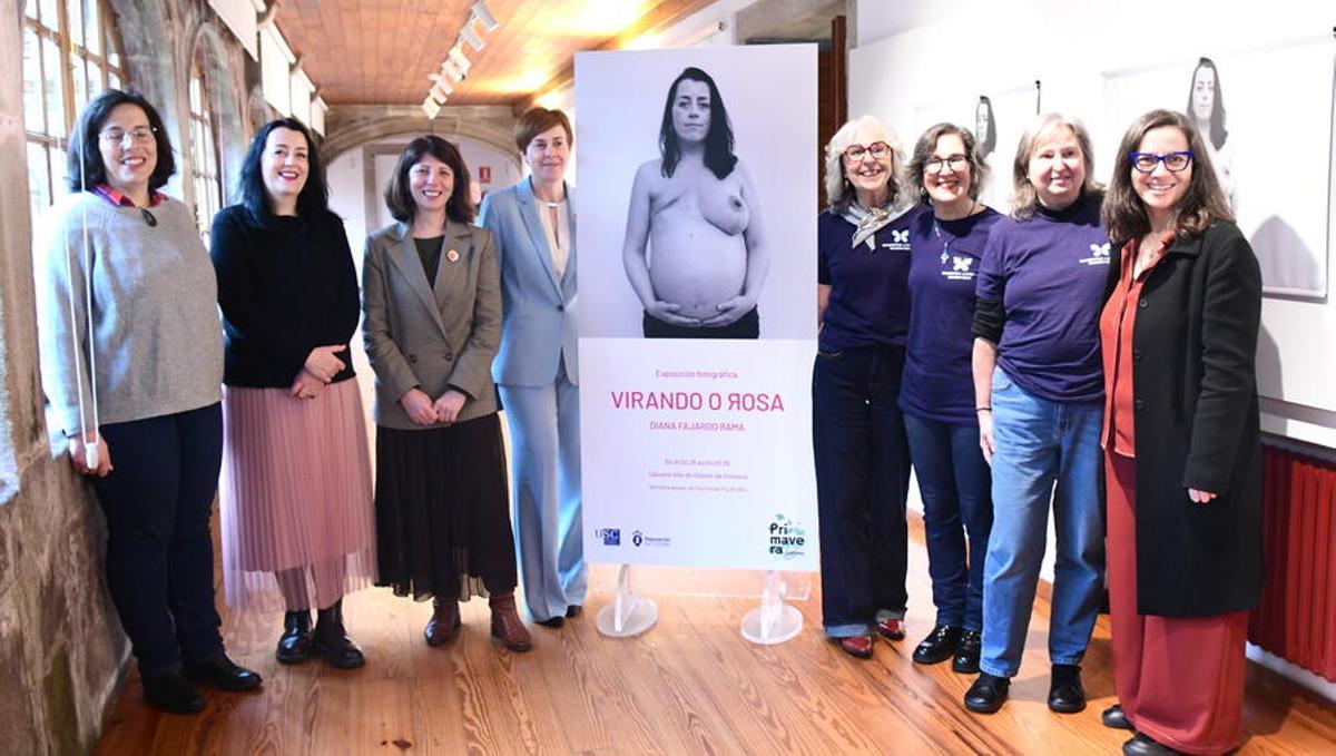 Acto inaugural da mostra 'Virando o Rosa' en Fonseca, este luns.