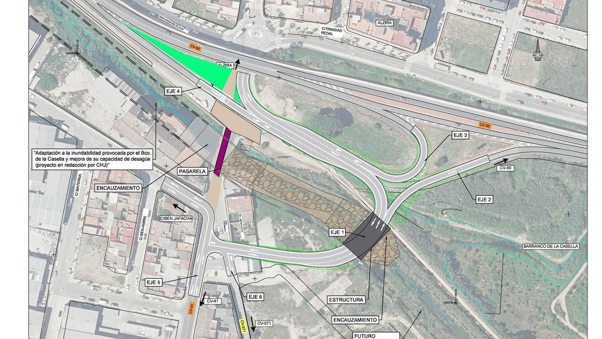 Croquis de la actuación prevista en la primera fase.