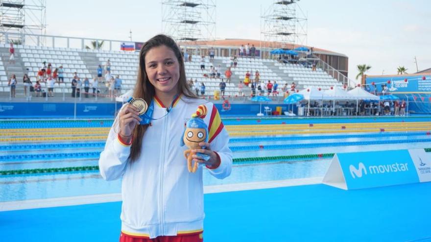 Cata CorrÃ³, con su medalla de oro en los Juegos del MediterrÃ¡neo de Tarragona en 2018.