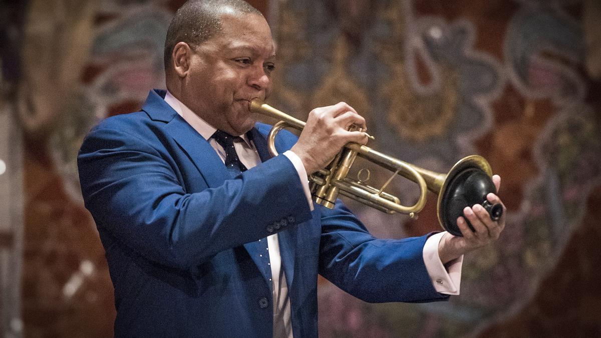 El trompetista Wynton Marsalis, en el Palau de la Música de Barcelona, en febrero de 2020.