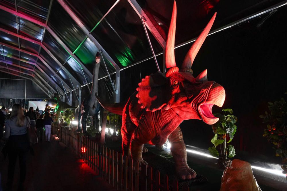 La exposición itinerante 'Dinosaurs Tour', la considerada como mayor muestra de estos animales animatrónicos a escala real se encuentra en una carpa junto al Palacio de Congresos hasta el domingo 16