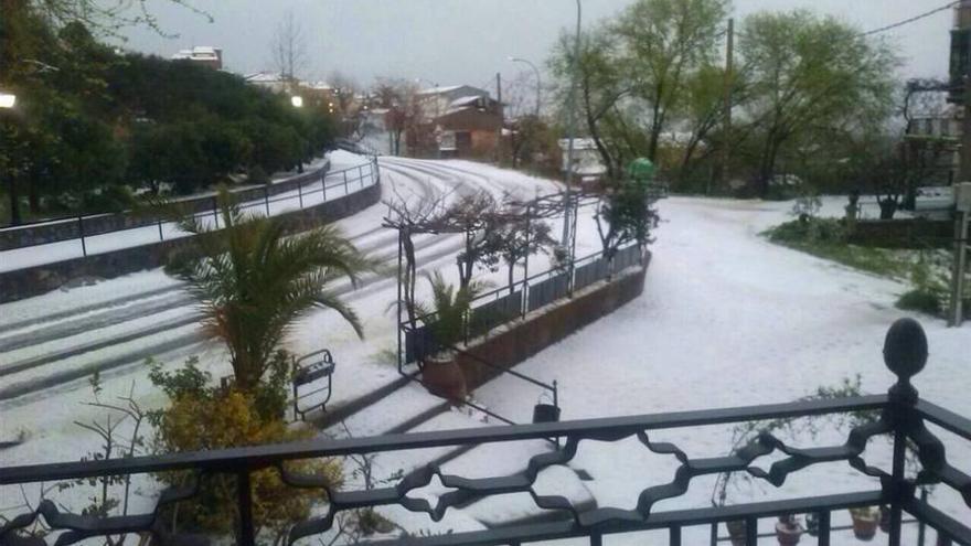 Espectacular granizada en Villanueva