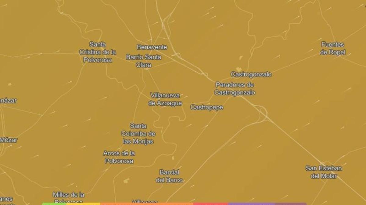 Mapa de calidad del aire.