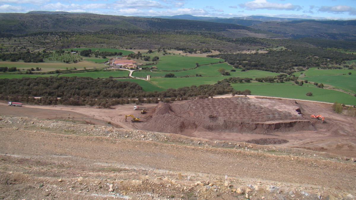 Imagen de la explotación de mina en Morella.