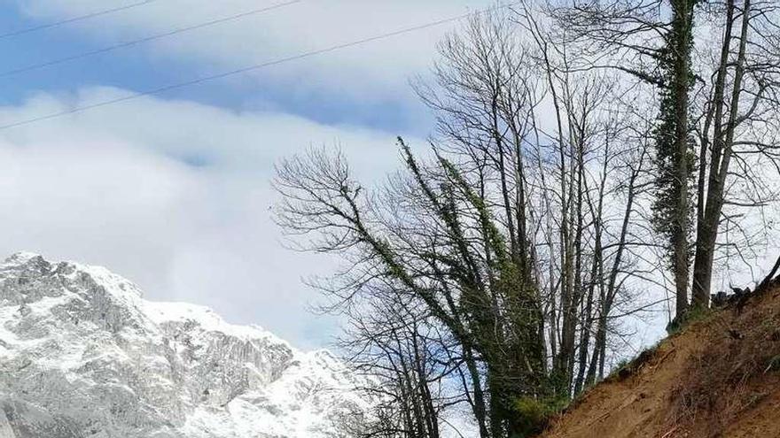 El argayo en la carretera quirosana.