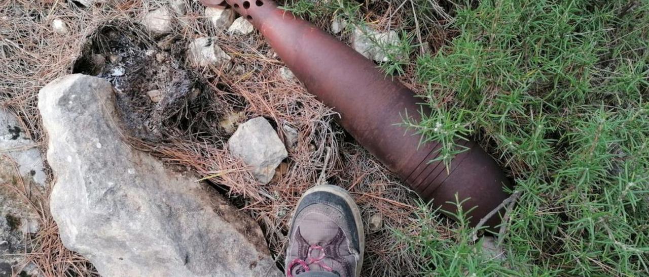 La granada mortero localizada en el parque natural de la Sierra de Mariola.