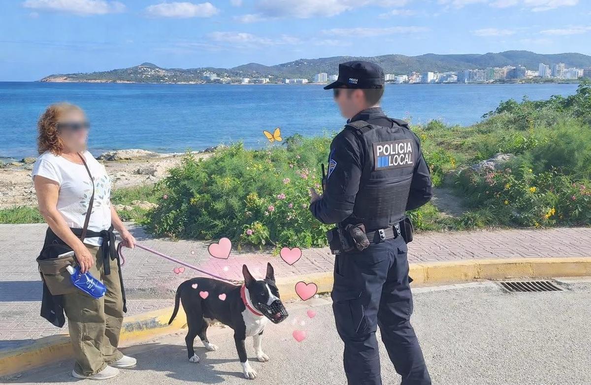 Imagen de la publicación de Instagram de la policia local de Sant Josep