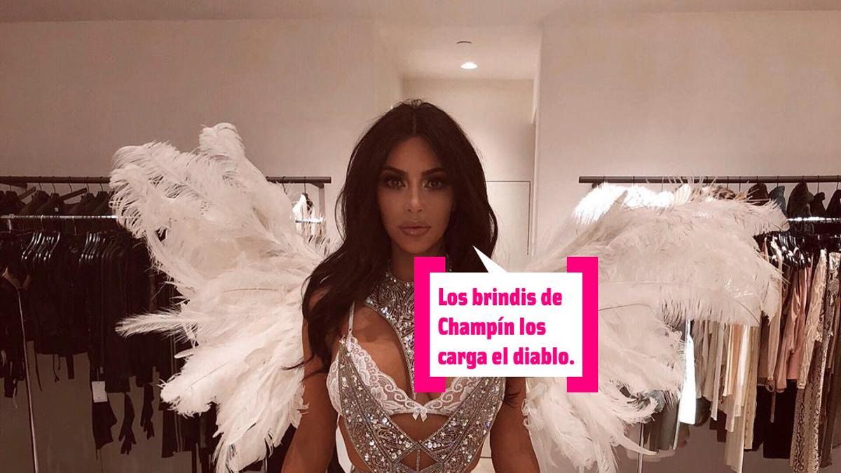 Kim Kardashian, cuidado con los brindis de Champín