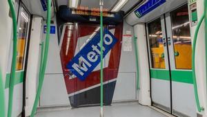 Interior del Metro de Madrid. 