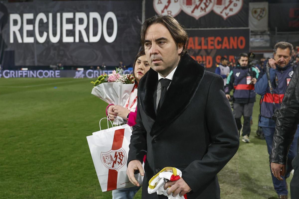 Raúl Martín Presa, presidente del Rayo, durante la última jornada de Liga.