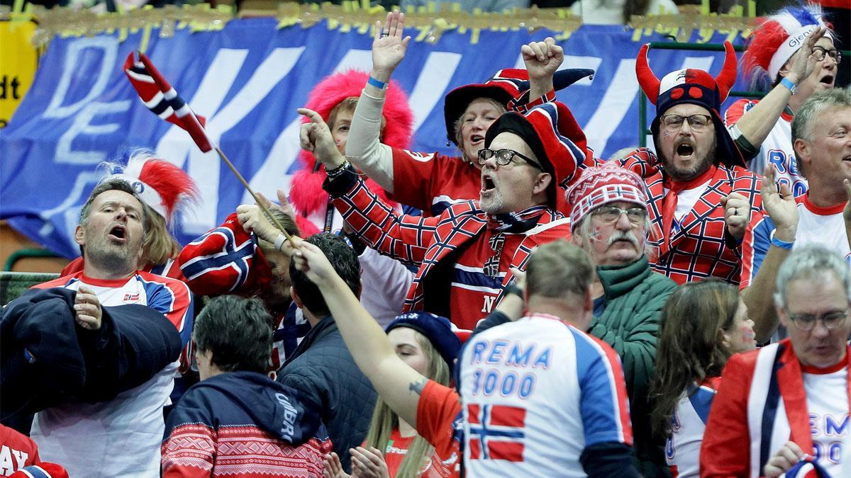 La afición de Noruega espera con muchas ganas el partido ante España