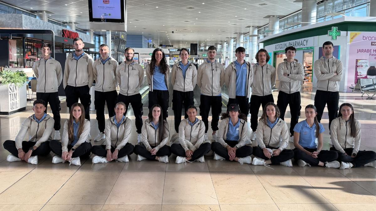 La selección española, por la mañana en Barajas