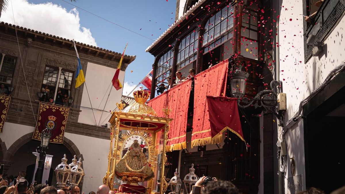 Bajada de la Virgen de las Nieves, en imágenes