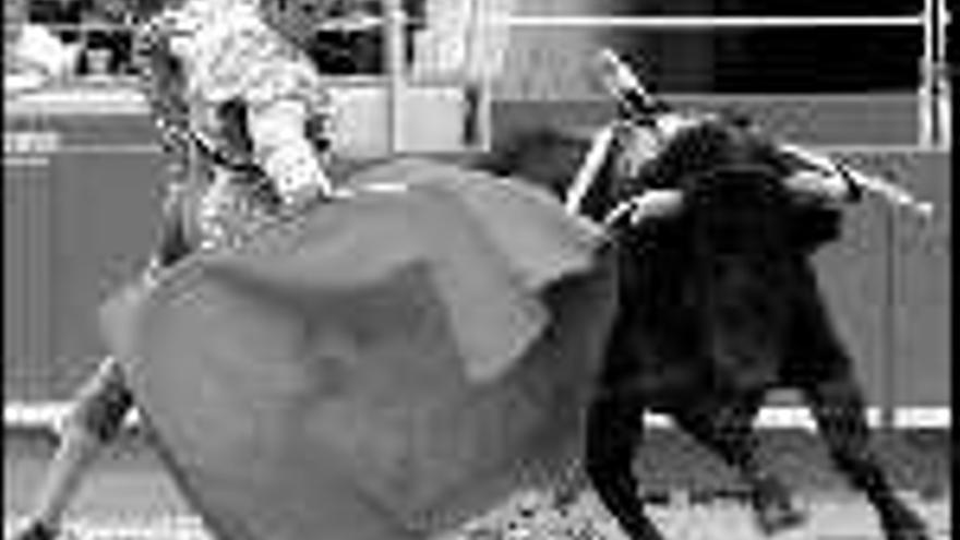 El diestro

 José Mari Manzanares da un pase con la muleta durante la corrida de ayer en Barcelona