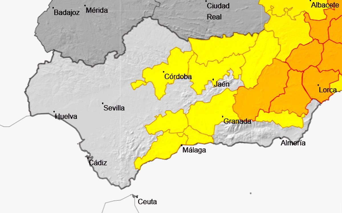 Avisos por calor el miércoles en Andalucía.