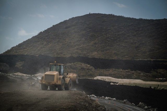 Carreteras por las coladas de lava de La Palma