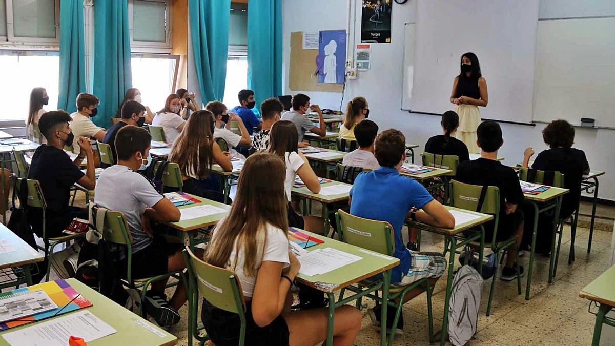 Una aula del primer cicle d’ESO