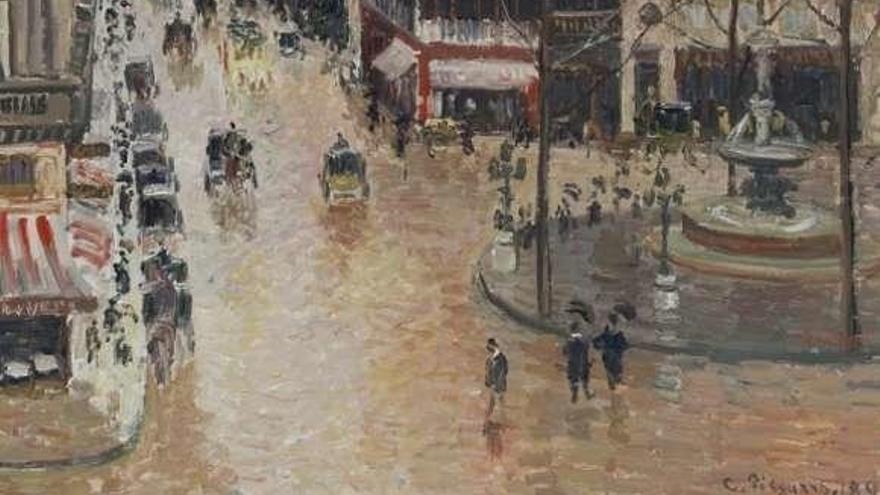 &quot;Rue Saint-Honoré por la tarde. Efecto lluvia&quot;, de Pissarro.