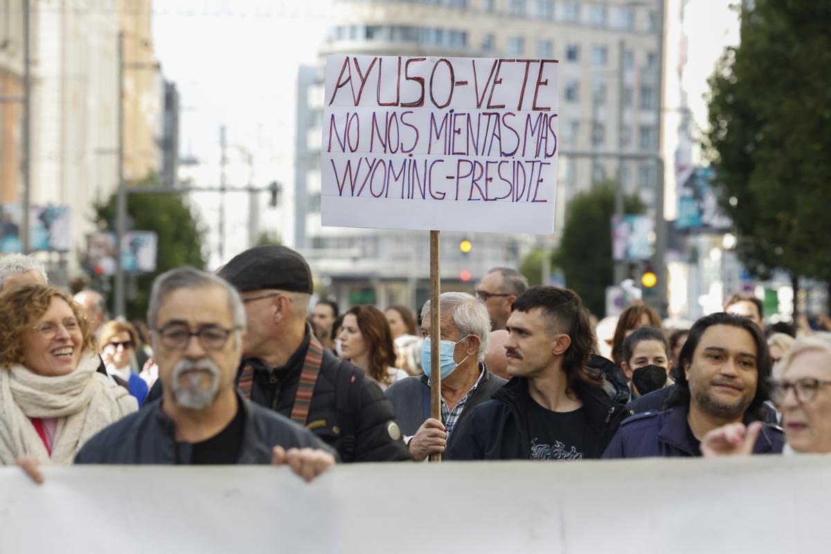 Manifestación em Madrid en defensa de la sanidad pública