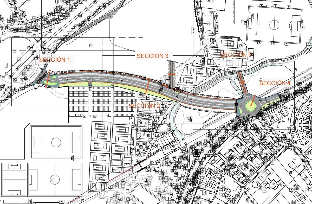 Planos del proyecto que conectará os barrios de Casablanca, Valdespartera y Montecanal.