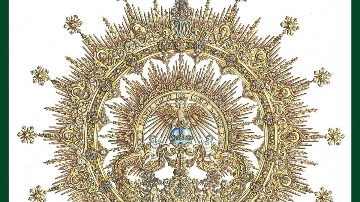 Boceto de la nueva corona para la Virgen del Rocío de la Hermandad de la Redención
