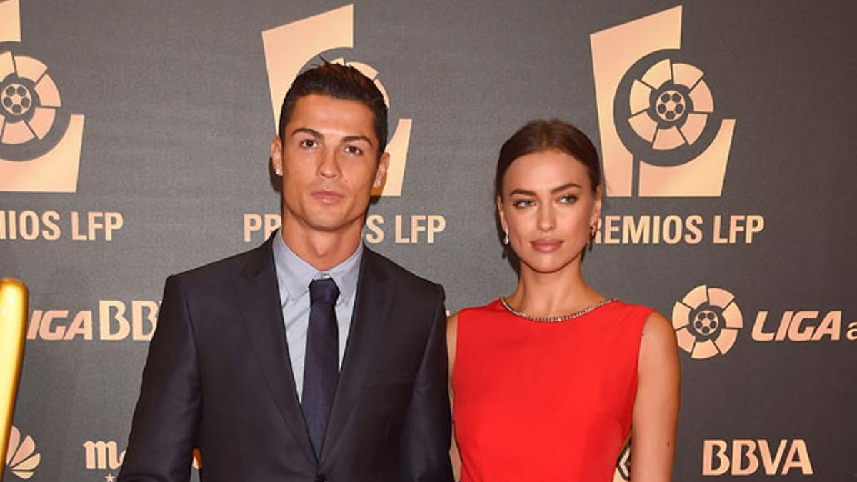 Cristiano Ronaldo e Irina Shayk en la gala de la Liga Profesional de Fútbol