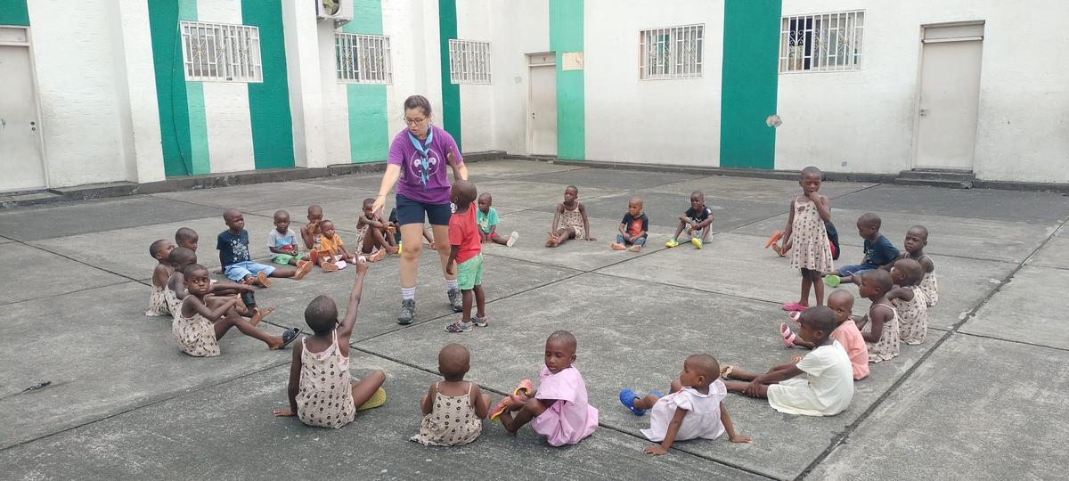 Integrante de la misión solidaria con los niños del orfanato